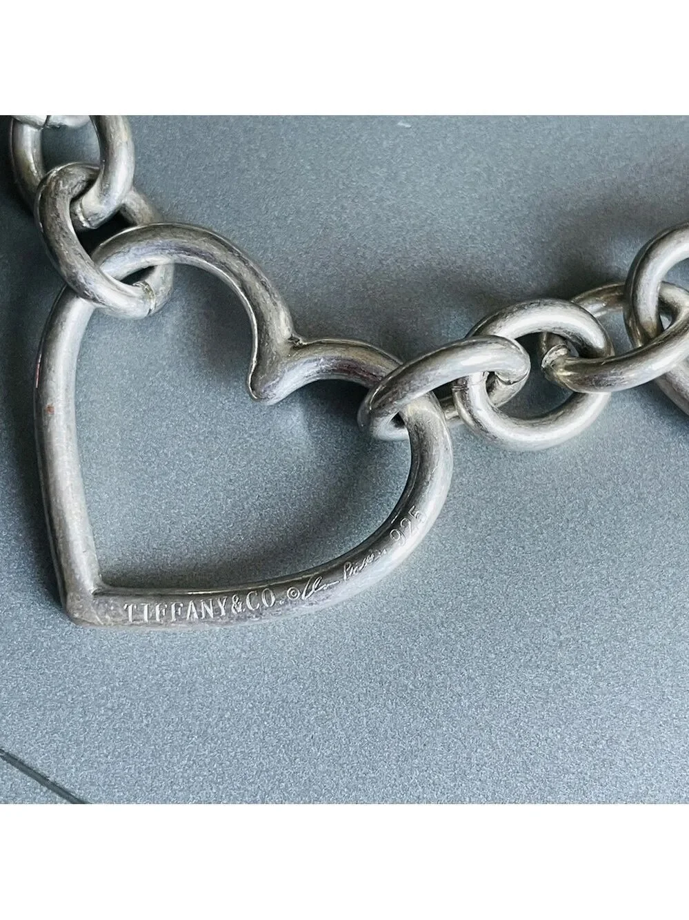 Tiffany & Co. Elsa Peretti 6 Multi Open Heart Necklace in Sterling Silver